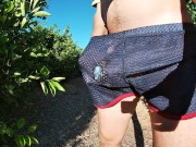 Corriendome en mis shorts de deporte en publico