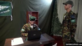 Kinky soldier got into a foursome fun with Sergeant Joris Leonard