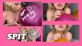 SPIT and TEASING Balloon Ace and Condom