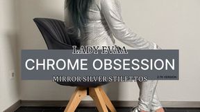 CHROME OBSESSION - MIRROR SILVER STILETTOS | LADY EVAA | 2,7K Version