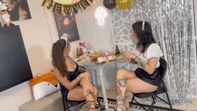 New Years Eve FOOT WORSHIP resolution - MIA HOPE & STEFANIA MAFRA HIDEF