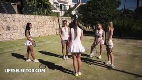 A Horny Threesome Fuck with Lesbos Alexis Crystal and Black Angel