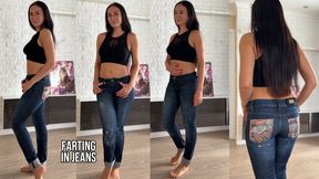 Cute Farting in Jeans after Eating Gazzy Food