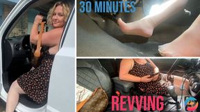 Miss Maddie Revving Plays with her Truck Engine While Waiting for her Husband - REVVING PEDAL PUMPING copy