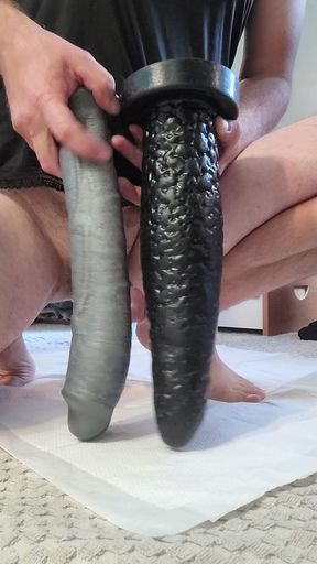 Huge black monster cock pleased my sissy hole. Hankeys Toys