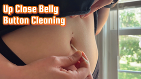 Bellybutton Cleaning - Close Up, Two Girls, Piercing Removal, and Cleaning