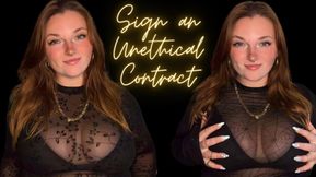 Sign an Unethical Contract - Findom Total Power Exchange TPE Exposure Manipulation Homewreck Humiliation Homewrecking Goddess Worship Manipulatrix