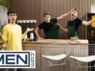 STUDS - Sam Ledger Wishes A Coffee But Ends Up Taking Joey Mills's Dick In His Throat