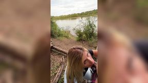 patroa safada engana o peao e mama no pau dele no meio do mato