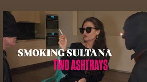 Smoking Sultana and two competing ashtrays 🫦