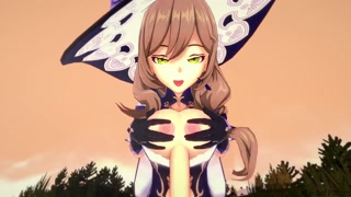 Genshin Impact: LISA BlowJob and Titjob (3D Hentai)