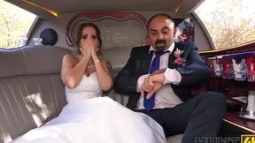 Jennifer Mendez's Big-Titted Bride Gets Ass Fucked in Limo Backseat