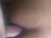 Interracial sex breeding his tiny ass
