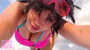 POV Punk Jubilee Cosplay with Big Titty MILF Teen Anal Blowjob on Public Beach