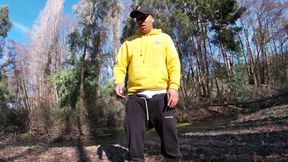 Sweaty Jock Jerks off in Forest While Talking Dirty - Hairy, Uncut & Verbal (part 1)