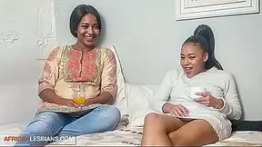 Lustful black lesbians go wild with hardcore hole eating