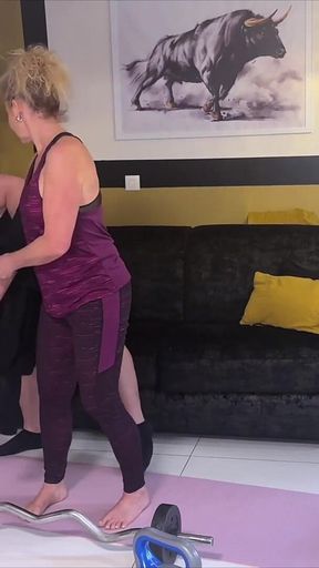 A 55-year-old Cougar Gets by Her Sports Teacher!