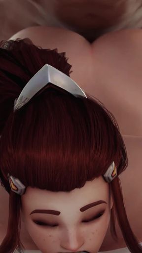 Brigitte Big Juicy Ass Prone Bone &amp; Cowgirl Anal Fuck - Anal Plug Performance - Overwatch 3D Animation
