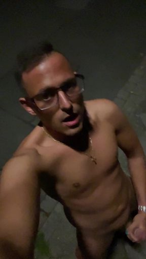 Captivating moment from &quot;Young german twink boy jerks off naked outside on the street and gets caught&quot;