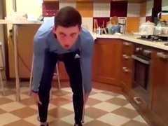 Cumming in my New Kitchen with my Big Cock