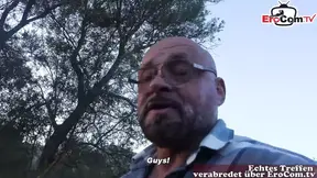 German teen ebony seduces stranger in real POV meet