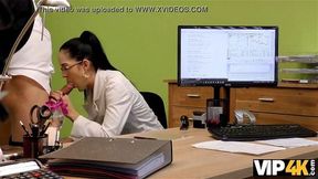 VIP4K Hot elis with glasses gives the loan agent a pussy to drill