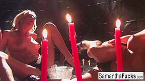 Samantha Saint Victoria White in Samantha Saint And Victoria White Play With Candle Wax - SamanthaSaint