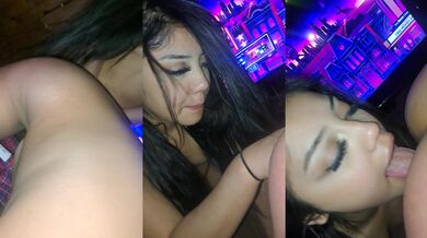 Her wet latina pussy gets licked and fingered while she sucks his dick good