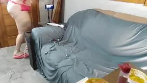 Illustrious grandma shows off little ass to homegrown hotties