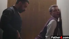 Forbidden Cravings: Young Twinks Share Steamy Bareback Secrets with Priest – 18+