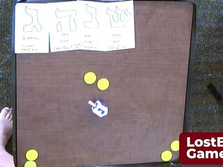 Undress Dreidel players ante chocolate coins with every spin