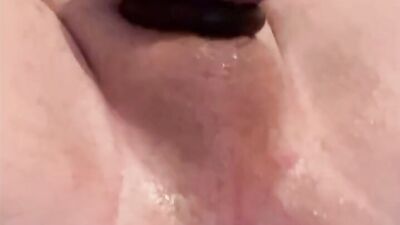 Machine fucked in the ass by two different toys