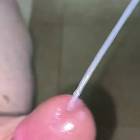 Cumshot with slow motion.