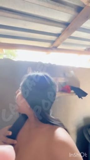 I go to my town and I meet an ex-boyfriend, he asked me to record a video with him and that's how it stayed 🍆💦