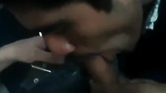 Amateur Latino twink gives slow sensual blowjob