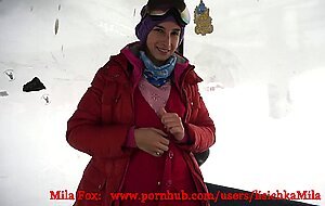 Mila fox, public anal sex in ski lift. ass creampie!