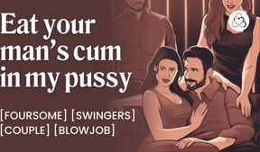 ASMR Audio Porn: Wife Sharing & Public Foursome in Swingers Club – Audio for Women