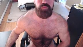 Muscle Daddy Jerk and Nipple Play