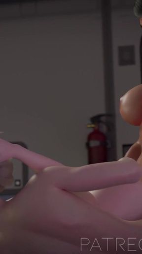 Key moment from "Crazy Overwatch futa gangbang - d.va gets fucked by OW futas"