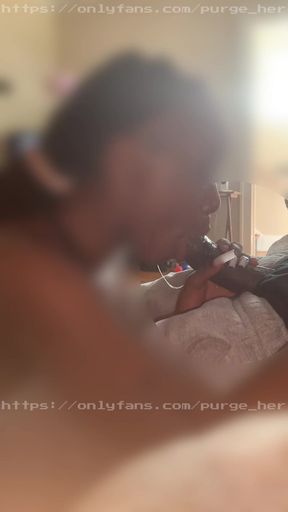 Almost Caught by a Visitor While Getting My Dick Sucked