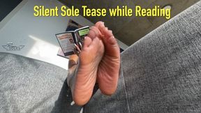 Silent Sole Tease while Reading