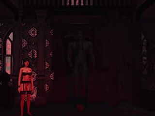 DEMON WITH LARGE KNOB FILLS MAD CUM BITCHES WITH SO MUCH GOO ON HALLOWEEN - NASTY WHIMS