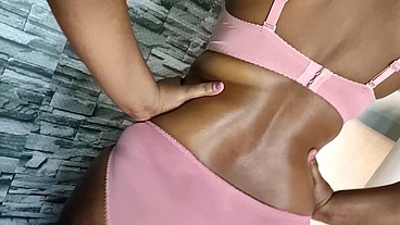 Pinky Bra Panty Try on Haul And Hard Anal Fuck