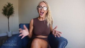Sarah Harlow's hot teacher roleplay goes wild with dirty talk and pussy fucking