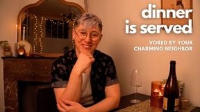 Hot Neighbor Shrinks and VORES You - Giant Torments Tiny at Dinner Table - POV domination