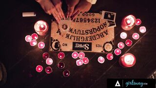 GIRLSWAY - Goth Lana Smalls & August Skye Summon Sex Spirit MILF Penny Barber - SPANISH SUBTITLES