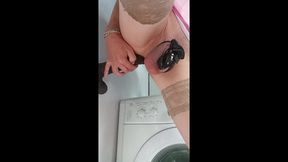 huge dildo stretches the ass of a sissy whore