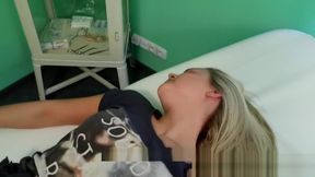 Czech Dizzy blonde squirts and recieves a creampie prescription