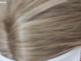 Preview - Blond mother I'd like to fuck clothed in white throatpie with sunglasses POV