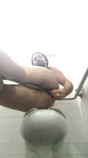 Naughty! Fisting, anal orgasm, office supplies insertion at work restroom